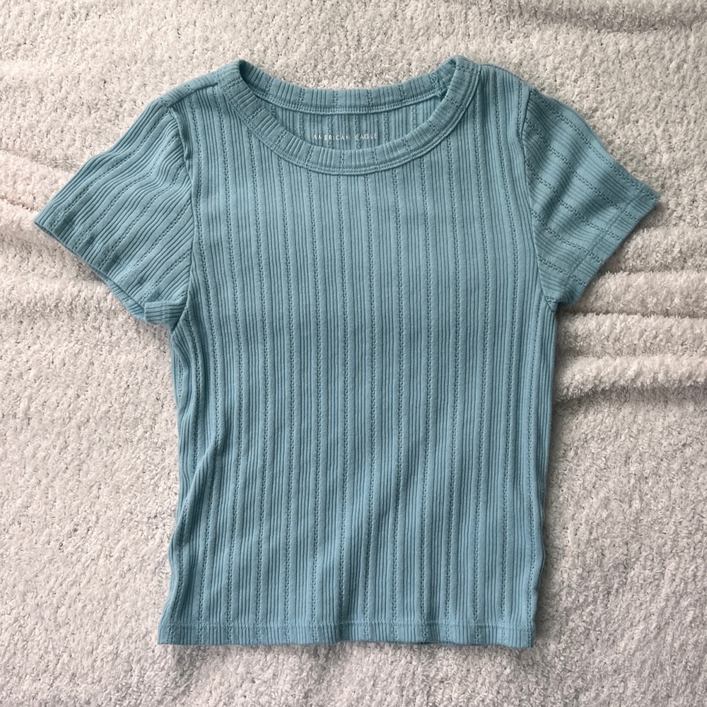 Blue Crop Top
